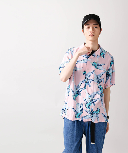 WEGO(ウィゴー)の「WEGO/総柄アロハシャツ(シャツ/ブラウス・メンズ・ピンク/ネイビー/サックスブルー/レッド/イエロー・MEDIUM/LARGE)」の15枚目の写真