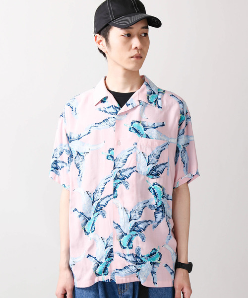 WEGO(ウィゴー)の「WEGO/総柄アロハシャツ(シャツ/ブラウス・メンズ・ピンク/ネイビー/サックスブルー/レッド/イエロー・MEDIUM/LARGE)」の13枚目の写真