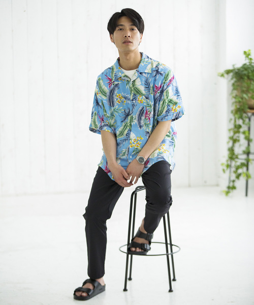 WEGO(ウィゴー)の「WEGO/総柄アロハシャツ(シャツ/ブラウス・メンズ・ピンク/ネイビー/サックスブルー/レッド/イエロー・MEDIUM/LARGE)」の18枚目の写真