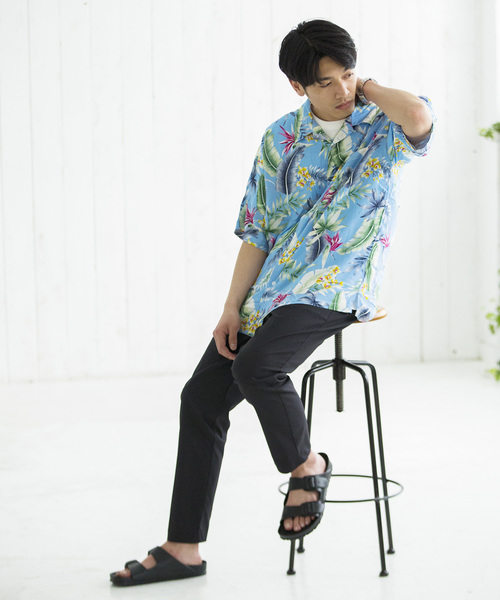 WEGO(ウィゴー)の「WEGO/総柄アロハシャツ(シャツ/ブラウス・メンズ・ピンク/ネイビー/サックスブルー/レッド/イエロー・MEDIUM/LARGE)」の19枚目の写真