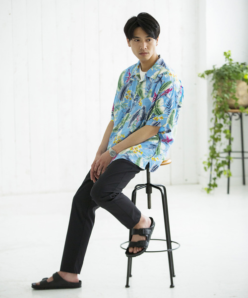 WEGO(ウィゴー)の「WEGO/総柄アロハシャツ(シャツ/ブラウス・メンズ・ピンク/ネイビー/サックスブルー/レッド/イエロー・MEDIUM/LARGE)」の21枚目の写真
