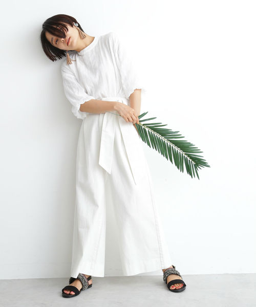 FREE'S MART（フリーズマート）の「刺繍ストライプバルーンスリーブブラウス（シャツ/ブラウス・レディース・ホワイト/グレー/イエロー・FREE）」の9枚目の写真