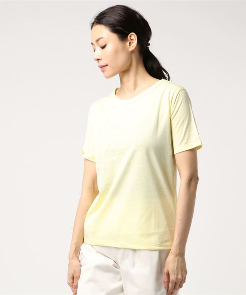 Samansa Mos2 blue（サマンサモスモスブルー）の「ドライ半袖Ｔシャツ（Tシャツ/カットソー・レディース・ブラック/パープル/グレー/オフホワイト/イエロー/ブルー・MEDIUM/LARGE）」の6枚目の写真