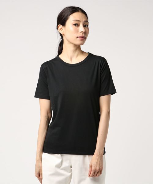 Samansa Mos2 blue（サマンサモスモスブルー）の「ドライ半袖Ｔシャツ（Tシャツ/カットソー・レディース・ブラック/パープル/グレー/オフホワイト/イエロー/ブルー・MEDIUM/LARGE）」の3枚目の写真