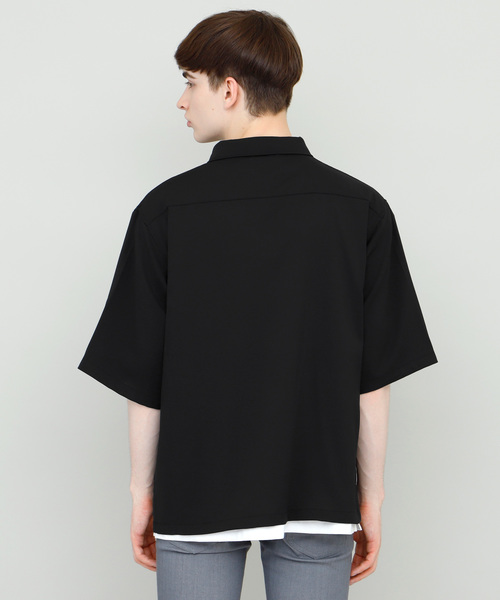EMMA CLOTHES(エマクローズ)の「Short Sleeve Zip Shirt スイングトップジップシャツ 半袖(シャツ/ブラウス・メンズ・ブラック/ベージュ/ピンク/ネイビー・M/L)」の17枚目の写真