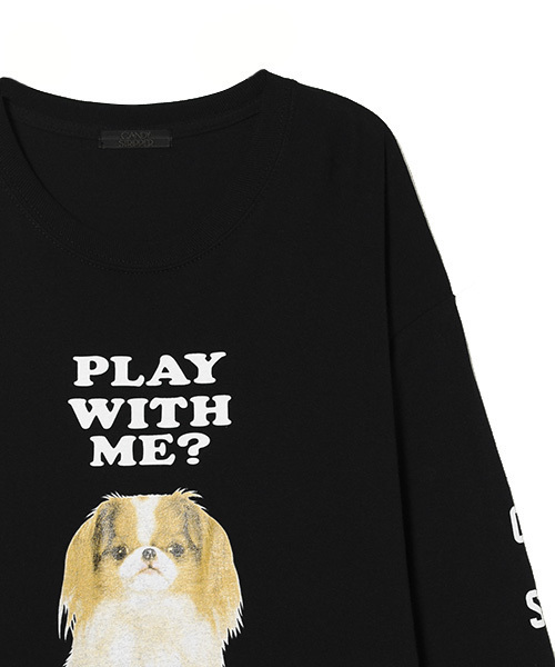 Candy Stripper（キャンディストリッパー）の「OSUWARI L/S TEE（Tシャツ/カットソー・レディース・オフホワイト/ブラック/ライトブルー/ピンク/ブルー系その他・2）」の9枚目の写真