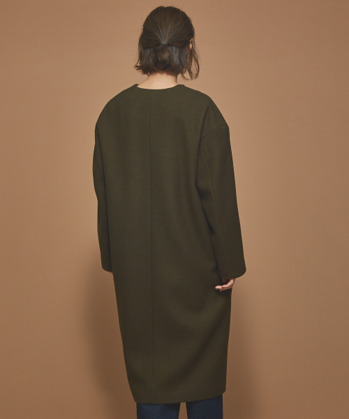 Abahouse Devinette（ドゥヴィネット）の「ノーカラーコート（その他アウター・レディース・ネイビー/カーキ/サックスブルー/ダークグリーン/アイボリー・38/36）」の8枚目の写真