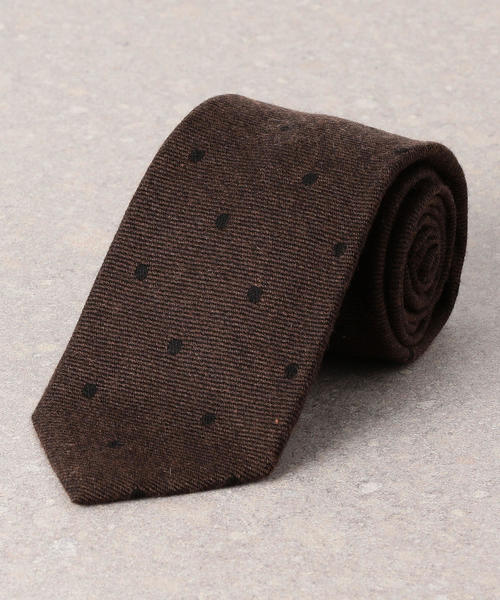 green label relaxing(グリーンレーベルリラクシング)の「GATTI WOOL 8.0 ドット ネクタイ ◆(ネクタイ・メンズ・ワインレッド/ダークブラウン/ロイヤルブルー/ネイビー・FREE)」の2枚目の写真