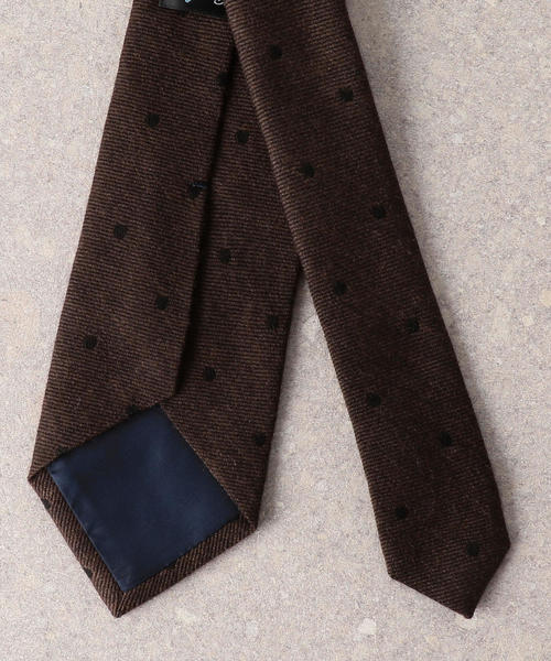 green label relaxing(グリーンレーベルリラクシング)の「GATTI WOOL 8.0 ドット ネクタイ ◆(ネクタイ・メンズ・ワインレッド/ダークブラウン/ロイヤルブルー/ネイビー・FREE)」の5枚目の写真