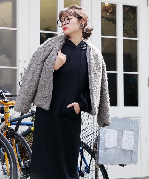 Doula Doula(ドゥーラドゥーラ)の「スウェットロングパーカーワンピ(ワンピース・レディース・ブラック/ネイビー/グレー/ダークグレー・FREE)」の22枚目の写真