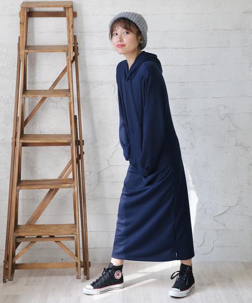 Doula Doula(ドゥーラドゥーラ)の「スウェットロングパーカーワンピ(ワンピース・レディース・ブラック/ネイビー/グレー/ダークグレー・FREE)」の21枚目の写真