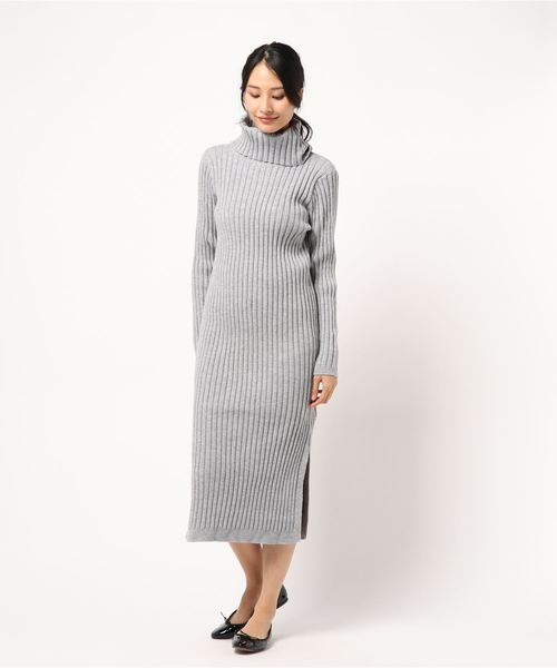 rienda ワンピース セール】Lady タイトKnitロングワンピース（ワンピース