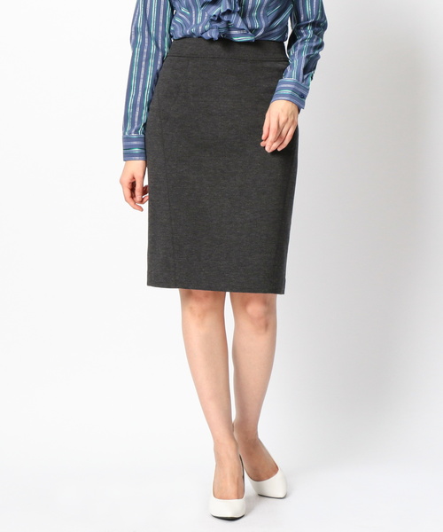 NARACAMICIE(ナラカミーチェ)の「【セットアップスーツ対応】ミラノリブ裏起毛タイトスカート(スカート・レディース・グレー/ブラック・SMALL/MEDIUM/LARGE)」の18枚目の写真