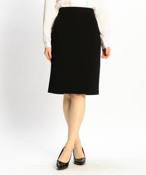 NARACAMICIE(ナラカミーチェ)の「【セットアップスーツ対応】ミラノリブ裏起毛タイトスカート(スカート・レディース・グレー/ブラック・SMALL/MEDIUM/LARGE)」の4枚目の写真