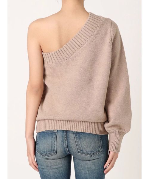 Ungrid(アングリッド)の「ワンショルダーニット(ニット/セーター・レディース・ベージュ/オフホワイト/グリーン・FREE)」の12枚目の写真