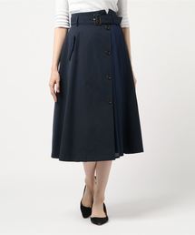 サイドプリーツ　トレンチスカート