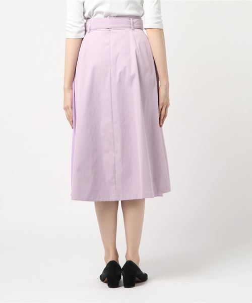 TRUDEA(トルディア)の「サイドプリーツ トレンチスカート(スカート・レディース・ベージュ/ネイビー/イエロー/ブルー/グリーン/ラベンダー・SMALL/MEDIUM/LARGE)」の7枚目の写真