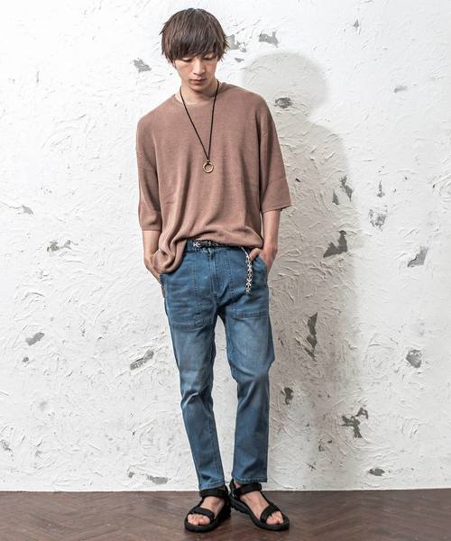 MinoriTY（マイノリティ）の「メンズストレッチクライミングベイカーパンツ（デニムパンツ・メンズ・ブルー系その他/ワンウォッシュ・M/L）」の4枚目の写真