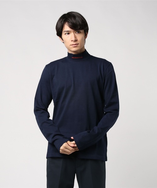 JOHN LAWRENCE SULLIVAN(ジョンローレンスサリバン)の「JACQUARD LOGO HI-NECK TOP(Tシャツ/カットソー・メンズ・ネイビー/ボルドー/ブラック×ホワイト/ブラック×レッド/グリーン/レッド/オレンジ/イエロー/ピンク・SMALL/MEDIUM/LARGE/X-LARGE)」の16枚目の写真
