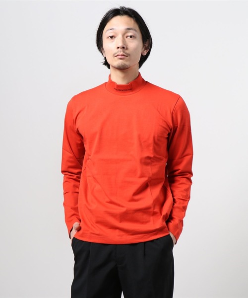 JOHN LAWRENCE SULLIVAN(ジョンローレンスサリバン)の「JACQUARD LOGO HI-NECK TOP(Tシャツ/カットソー・メンズ・ネイビー/ボルドー/ブラック×ホワイト/ブラック×レッド/グリーン/レッド/オレンジ/イエロー/ピンク・SMALL/MEDIUM/LARGE/X-LARGE)」の20枚目の写真