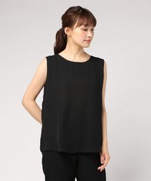 シフォンノースリーブブラウス 袖なし