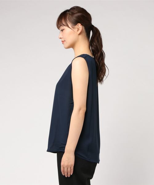 シフォンノースリーブブラウス 袖なし（シャツ/ブラウス