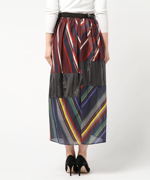 kolor（カラー）の「マルチカラーSK（Tシャツ/カットソー・レディース・バーガンディー・2）」の3枚目の写真