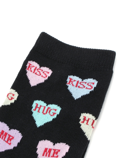 WEGO（ウィゴー）の「WEGO/ハートロゴ総柄ソックス（ソックス/靴下・レディース・その他1/その他2/その他3・FREE）」の4枚目の写真