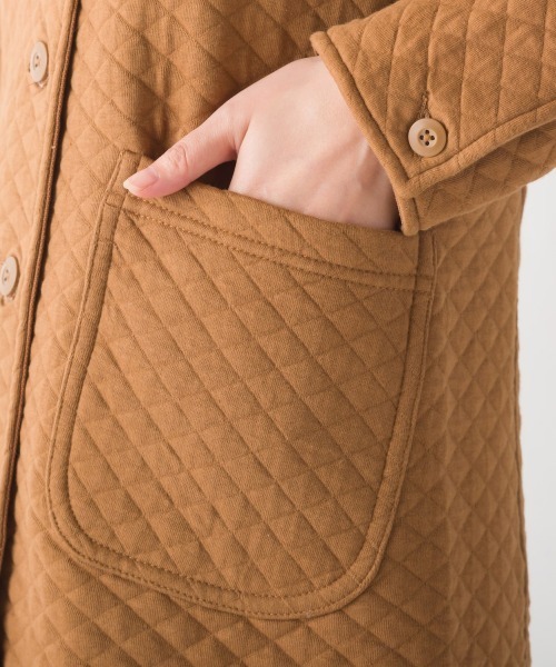 OMNES（オムネス）の「コットンキルティングコート（その他アウター・レディース・ブラック/ベージュ/カーキ/キャメル/グレイッシュベージュ・MEDIUM/LARGE）」の9枚目の写真