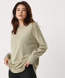 AZUL by moussy | RING DOT HEM TOPS/リングドットヘムトップス(Tシャツ/カットソー)