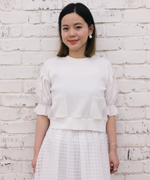 mystic | 布帛パフスリーブプルオーバー(Tシャツ/カットソー)