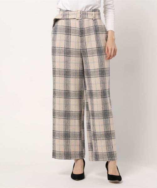 archives（アルシーヴ）の「チェックパンツ（その他パンツ・レディース・アイボリー/キャメル/ブラウン・MEDIUM）」の2枚目の写真