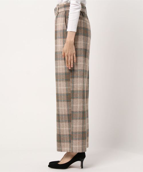 archives（アルシーヴ）の「チェックパンツ（その他パンツ・レディース・アイボリー/キャメル/ブラウン・MEDIUM）」の4枚目の写真