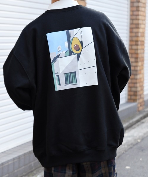 kutir(クティール)の「裏起毛アボカドプリントスウェット(Tシャツ/カットソー・メンズ・ライトブラウン/ブラック/ホワイト・LARGE/MEDIUM)」の1枚目の写真