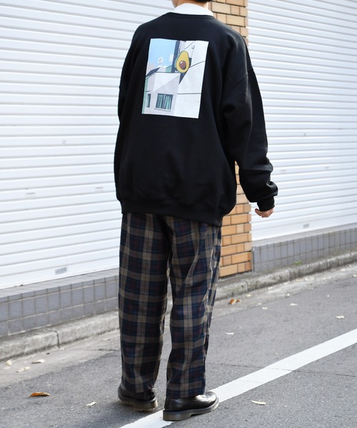 kutir(クティール)の「裏起毛アボカドプリントスウェット(Tシャツ/カットソー・メンズ・ライトブラウン/ブラック/ホワイト・LARGE/MEDIUM)」の18枚目の写真