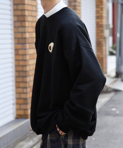 kutir(クティール)の「裏起毛アボカドプリントスウェット(Tシャツ/カットソー・メンズ・ライトブラウン/ブラック/ホワイト・LARGE/MEDIUM)」の5枚目の写真