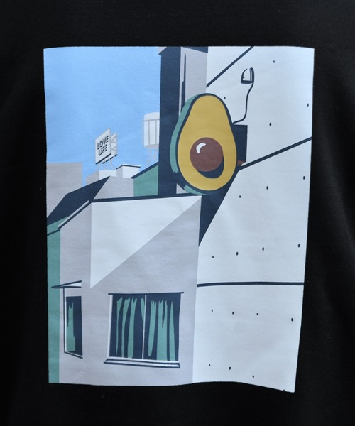 kutir(クティール)の「裏起毛アボカドプリントスウェット(Tシャツ/カットソー・メンズ・ライトブラウン/ブラック/ホワイト・LARGE/MEDIUM)」の8枚目の写真