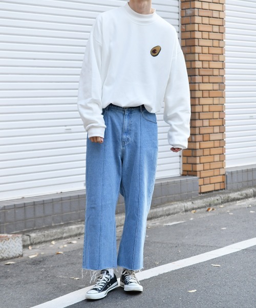 kutir(クティール)の「裏起毛アボカドプリントスウェット(Tシャツ/カットソー・メンズ・ライトブラウン/ブラック/ホワイト・LARGE/MEDIUM)」の9枚目の写真