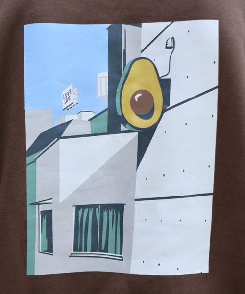kutir(クティール)の「裏起毛アボカドプリントスウェット(Tシャツ/カットソー・メンズ・ライトブラウン/ブラック/ホワイト・LARGE/MEDIUM)」の16枚目の写真