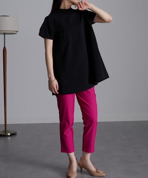 セール】UVカット/接触冷感 すっきりきれいめ美脚クロップド