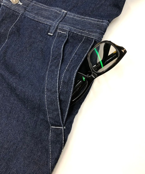 BLUE MEN TRIP（ブルーメントリップ）の「9oz ライトオンス デニム / スタイリッシュ オールインワン（つなぎ/オールインワン・メンズ・ブラック/インディゴブルー/ライトインディゴブルー・LL/M/L）」の12枚目の写真