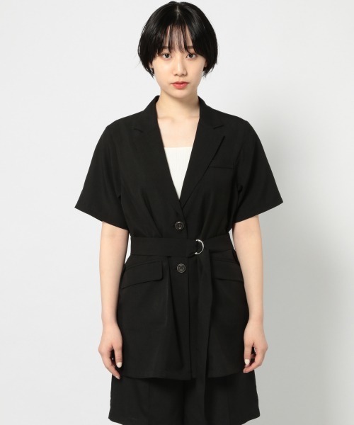 PAGEBOY（ページボーイ）の「リネンライクセットアップジャケットSS（その他アウター・レディース・ブラック/ベージュ/グリーン・FREE）」の8枚目の写真