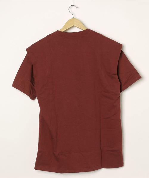 JOHN LAWRENCE SULLIVAN(ジョンローレンスサリバン)の「【JOHN LAWRENCE SULLIVAN】コットンチェックドショルダーエスエスティー(Tシャツ/カットソー・メンズ・ブラック/バーガンディー・LARGE/MEDIUM)」の4枚目の写真