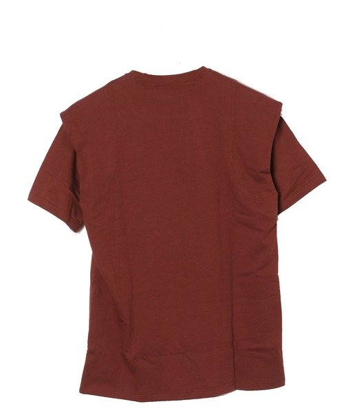 JOHN LAWRENCE SULLIVAN(ジョンローレンスサリバン)の「【JOHN LAWRENCE SULLIVAN】コットンチェックドショルダーエスエスティー(Tシャツ/カットソー・メンズ・ブラック/バーガンディー・LARGE/MEDIUM)」の5枚目の写真