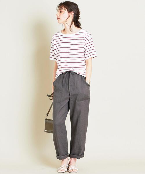 BEAUTY&YOUTH UNITED ARROWS（ビューティーアンドユースユナイテッドアローズ）の「【WEB限定】by ※∴ラウンドネックドロップスリーブTシャツ（Tシャツ/カットソー・レディース・オフホワイト/グレー/ブラック/その他2/その他1/その他3・FREE）」の7枚目の写真