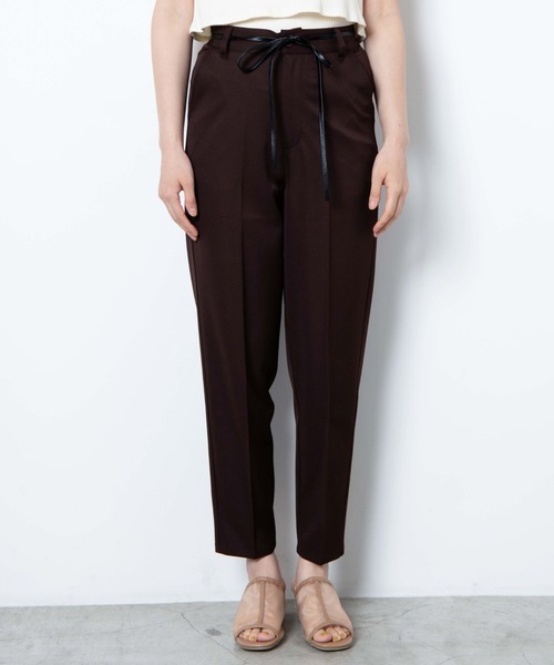 WEGO（ウィゴー）の「WEGO/【2点セット】ベルト付きスラウチパンツ（スラックス・レディース・ダークブラウン/サックスブルー・FREE）」の10枚目の写真