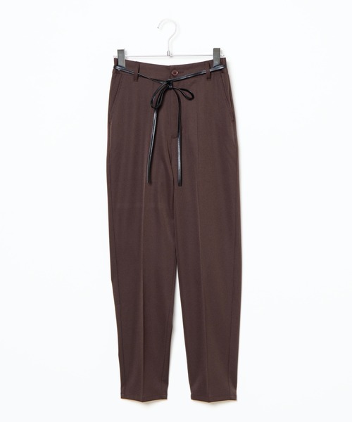 WEGO（ウィゴー）の「WEGO/【2点セット】ベルト付きスラウチパンツ（スラックス・レディース・ダークブラウン/サックスブルー・FREE）」の14枚目の写真