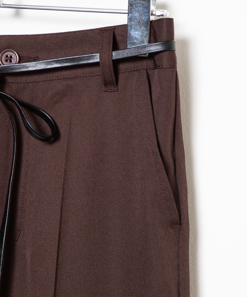 WEGO（ウィゴー）の「WEGO/【2点セット】ベルト付きスラウチパンツ（スラックス・レディース・ダークブラウン/サックスブルー・FREE）」の17枚目の写真