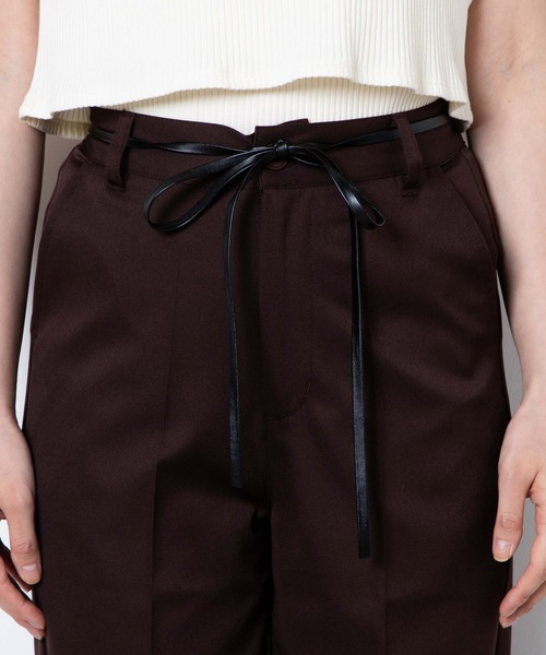 WEGO（ウィゴー）の「WEGO/【2点セット】ベルト付きスラウチパンツ（スラックス・レディース・ダークブラウン/サックスブルー・FREE）」の19枚目の写真