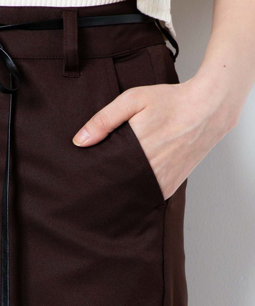 WEGO（ウィゴー）の「WEGO/【2点セット】ベルト付きスラウチパンツ（スラックス・レディース・ダークブラウン/サックスブルー・FREE）」の20枚目の写真